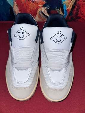 No.42 Etnies Snake Size 9 White Navy Skateboarding Shoes